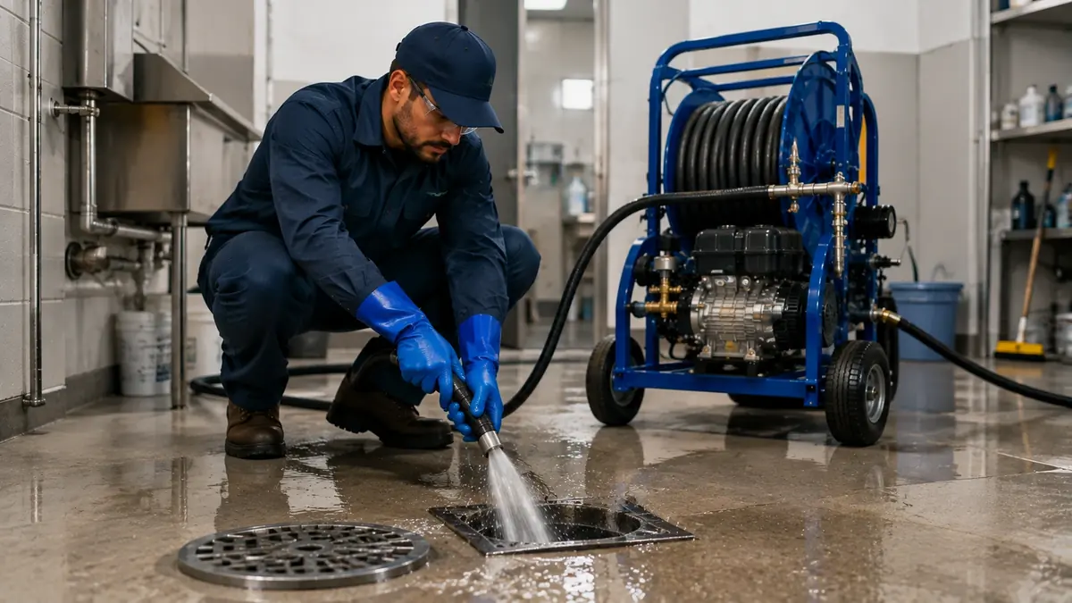 Floor Drain Hydro Jet Cleaning in Dos Palos